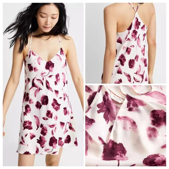 State of Day Chemise Silk Touch Watercolor Floral NWT - Picture 1 of 8